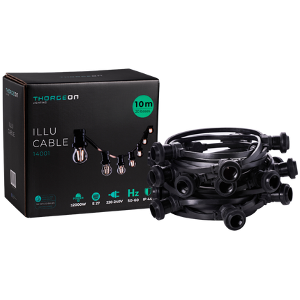 ILLU Cable E27 11.5m 20 bases IP44 -0,5m- THORGEON (Copy)